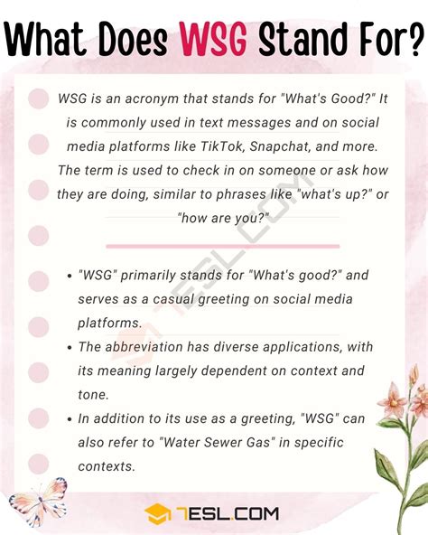 wsg mean in text|WSG Meaning in Text: Understanding the Social Media Acronym